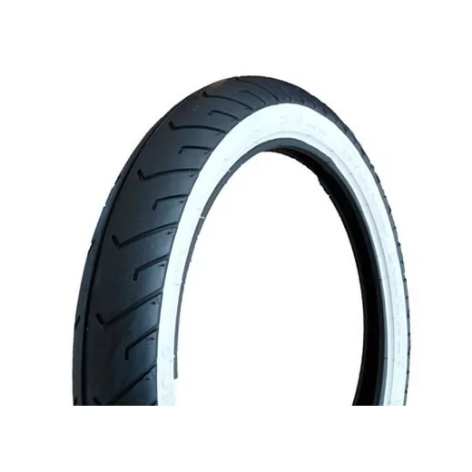 Pneu 16" marque Mitas : 2-3/4x16 MC2 Flancs Blancs pour Mobylettes Motobécane, MBK 51, Peugeot etc.