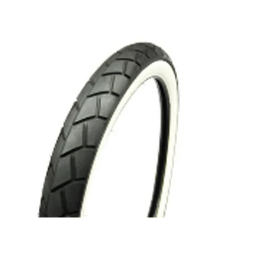 Pneu 17" marque Mitas 2-1/4x17 MC11 Flancs Blancs pour Mobylettes Motobécane, MBK 51, Peugeot etc.