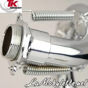 POT ÉCHAPPEMENT TURBO KIT GROS VOLUME, CHROMÉ, POUR LES MOBYLETTES MOTOBECANE MOTEUR AV7