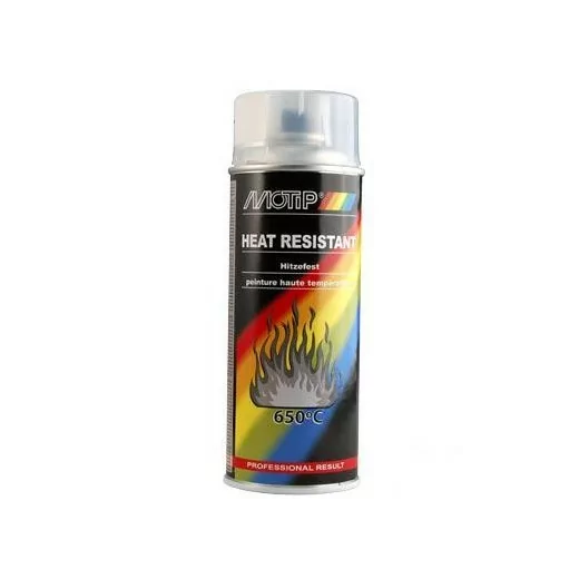 Bombe Peinture Haute Temperature Vernis (800°) pour Cyclomoteurs, Mobylettes etc.