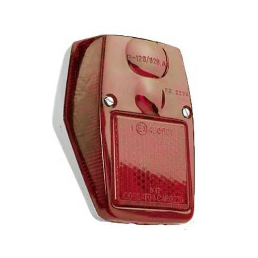 Feu Arrière Pour Peugeot 103 Mvl, MBK 51 Chrome / Rouge
