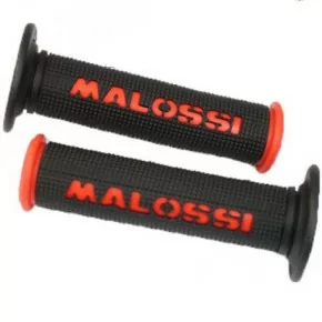 REVÊTEMENT (POIGNÉES) MALOSSI NOIR INSCRIPTION ROUGE +12 AUTOCOLANT MALOSSI