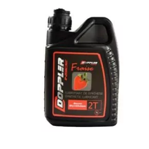 HUILE DOPPLER 2 TEMPS SEMI-SYNTHESE SENTEUR FRAISE - 1L POUR MOBYLETTE MOTOBECANE PEUGEOTetc.