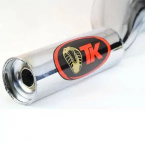 POT ÉCHAPPEMENT TURBO KIT GROS VOLUME, CHROMÉ, POUR LES MOBYLETTES MOTOBECANE MOTEUR AV7