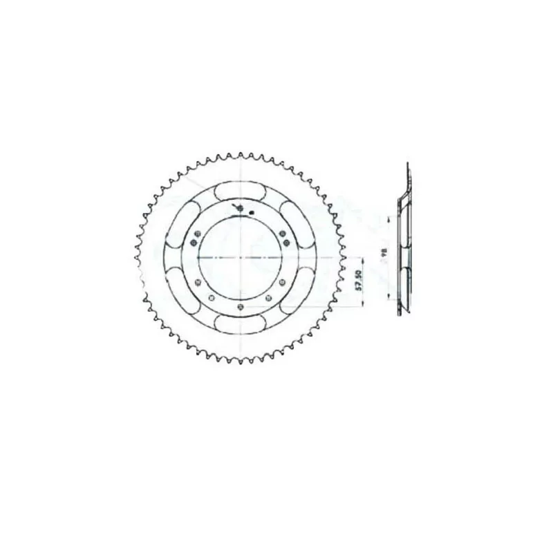 COURONNE COMPATIBLE MOBYLETTES MOTOBECANE MBK Ø98 - 60 DENTS