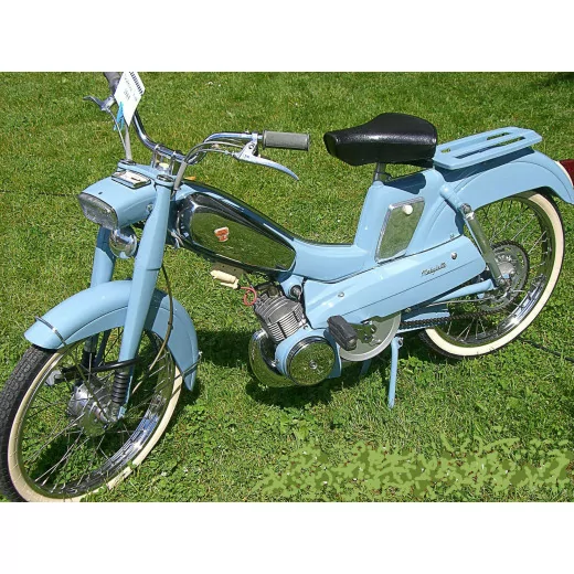 BOMBE DE PEINTURE BLEU BRILLANT POUR MOBYLETTE MOTOBECANE MOTOCONFORT APRÈS 1961 