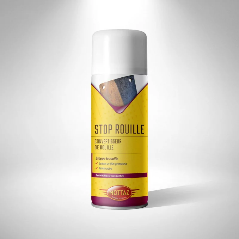 Stop la rouille laisse un film protecteur noir