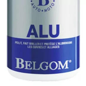 Belgom Alu polit, fait briller, nettoie  protège l'aluminium, l'acier, l'inox cuivre des Mobylette Motobecane MBK Peugeot Solex