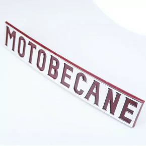 Monogramme / Logo Rouge "Motobécane" de Réservoir pour les Mobylette Motobécane 99Z D55 AV88 AV85