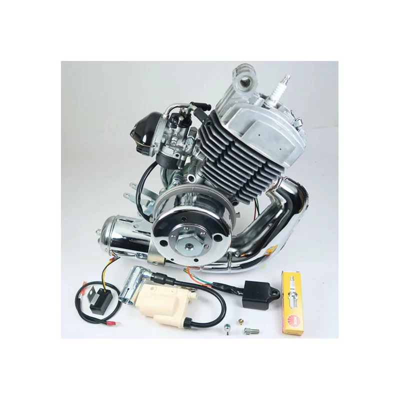 Moteur AV7 complet avec Allumage électronique LAUTER et Carburateur Dellorto SHA Ø15mm pour Mobylette Motobecane Motoconfort