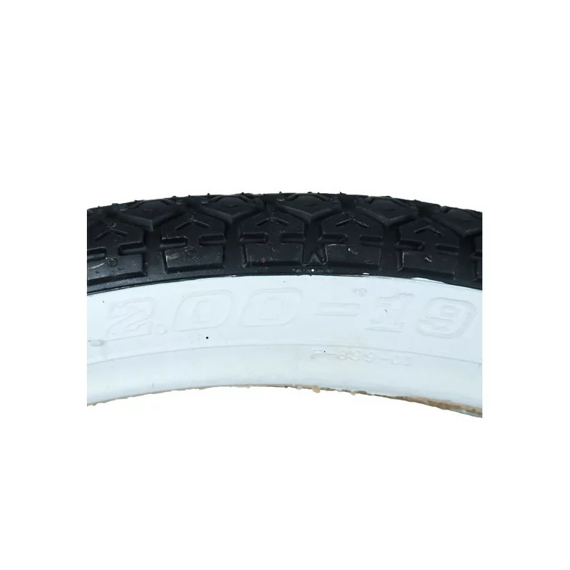Pneu Teknix Nervure 1.75-19 Flanc Blanc Pour Solex - Neuf, Tube Type