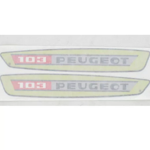 Autocollants de Réservoir Couleur Jaune pour les cyclomoteurs Peugeot 103