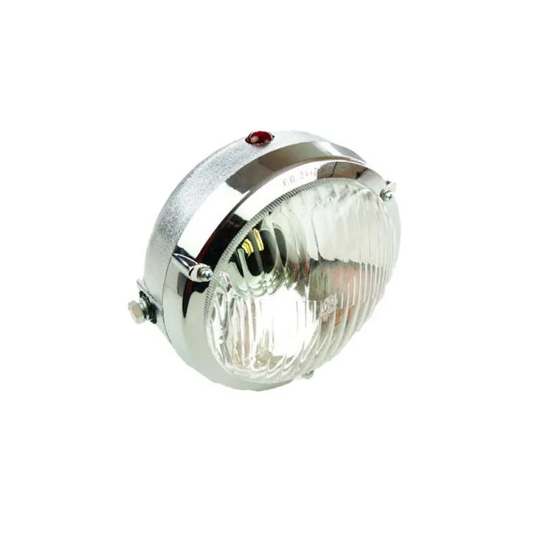 Phare Avant Chromé 135mm Avec Casquette Pour MBK 51 - Mobylette - Rétro Et Efficace