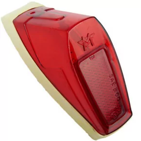 Feu arrière complet avec support, porte ampoule et cabochon rouge pour Mobylette Motobécane Motoconfort