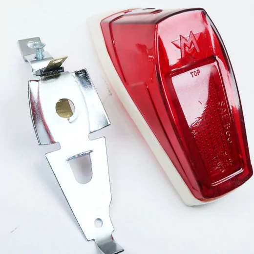 Feu arrière complet avec support, porte ampoule et cabochon rouge pour Mobylette Motobécane Motoconfort