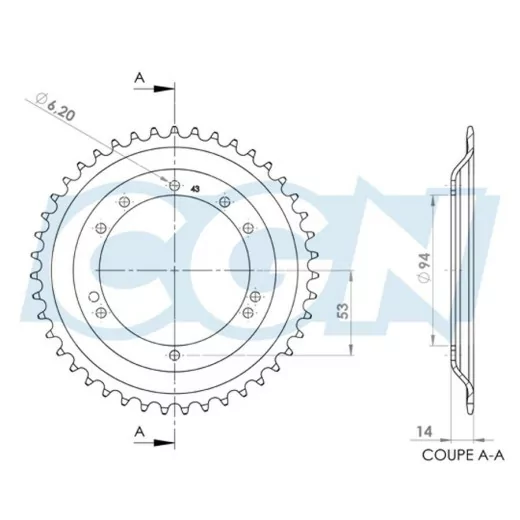 Plateau de disque de dent de vélo de montagne VTT 104BCD Gear Disc 52T