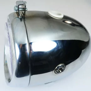 Phare Optique Rond Chromée pour Mobylette Motobécane MBK Peugeot...