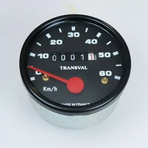 Phare Optique Rond Chromé avec Compteur et Casquette pour Mobylette Motobécane MBK Peugeot...