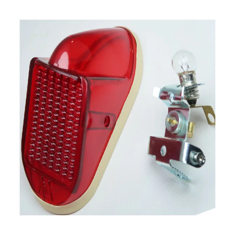 Feu Arrière type Manducher avec Support et Porte Ampoule (vendu sans ampoule) Pour Mobylette Motobécane Av88 Av89 Etc.