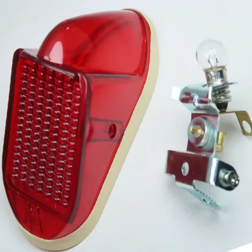 Feu Arrière type Manducher avec Support et Porte Ampoule (vendu sans ampoule) Pour Mobylette Motobécane Av88 Av89 Etc.