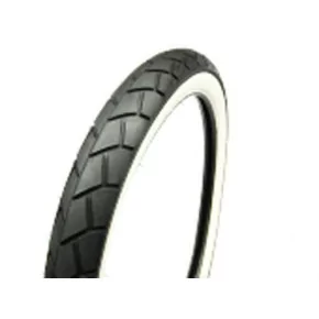 Pneu 17" marque Mitas 2-1/2x17 MC11 Flancs Blancs pour Mobylettes Motobécane, MBK 51, Peugeot etc.