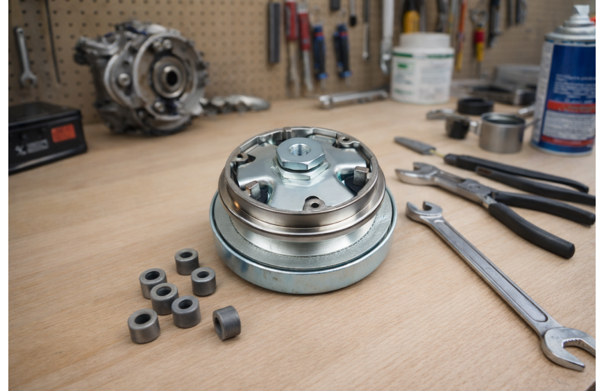 Comment fonctionne un embrayage / variateur de mobylette ? Le guide complet (Billes, Galets, Masselottes)