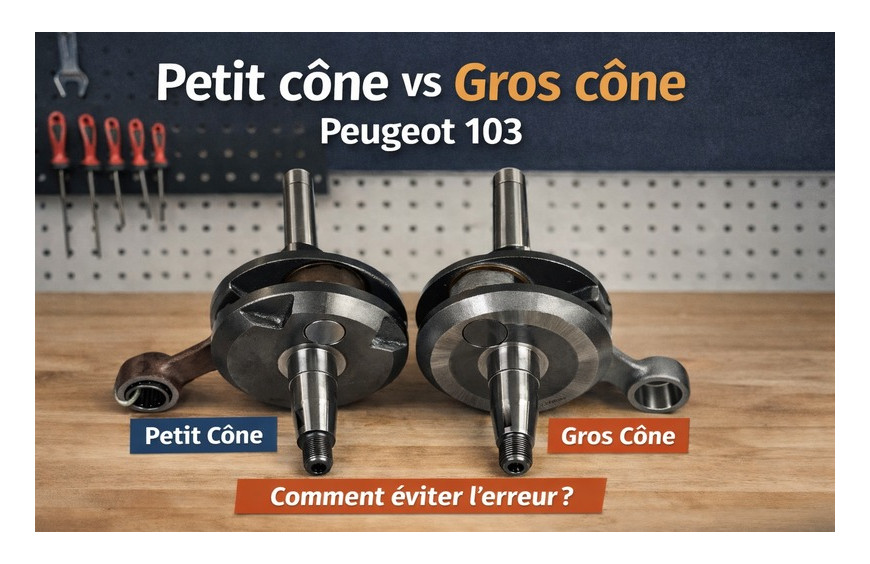 Petit cône vs Gros cône des Cyclomoteurs Peugeot 101, 102, 103, 104 : comment éviter les erreurs ?